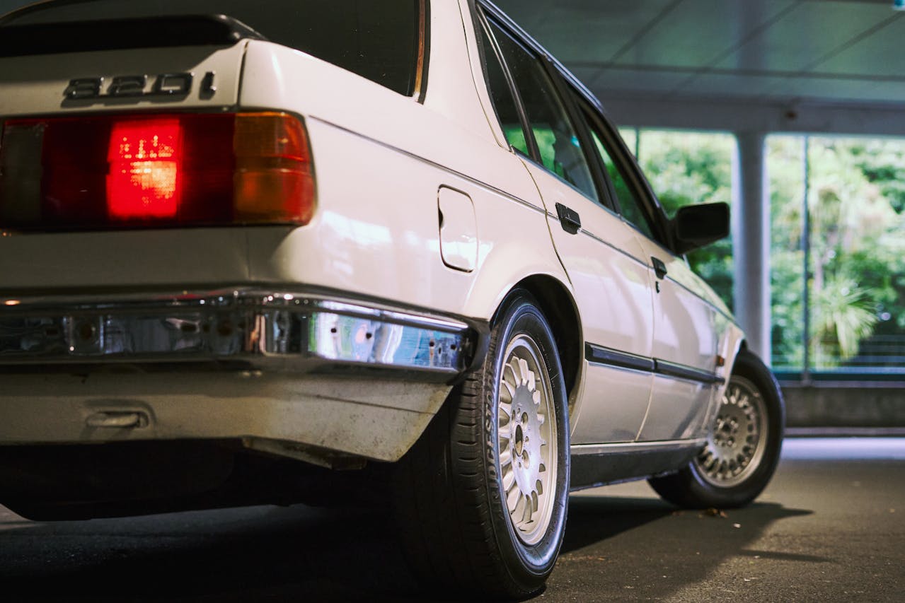 same day tyre fitting car parked picture from back
