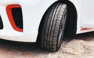 silent tyre in uk fitted in white car